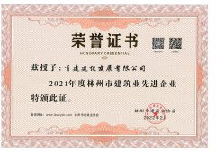 度林州市建筑业先进企业